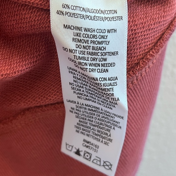 Calvin Klein Performance Rust Color Knit Hoodie Top NWT - Picture 6 of 6